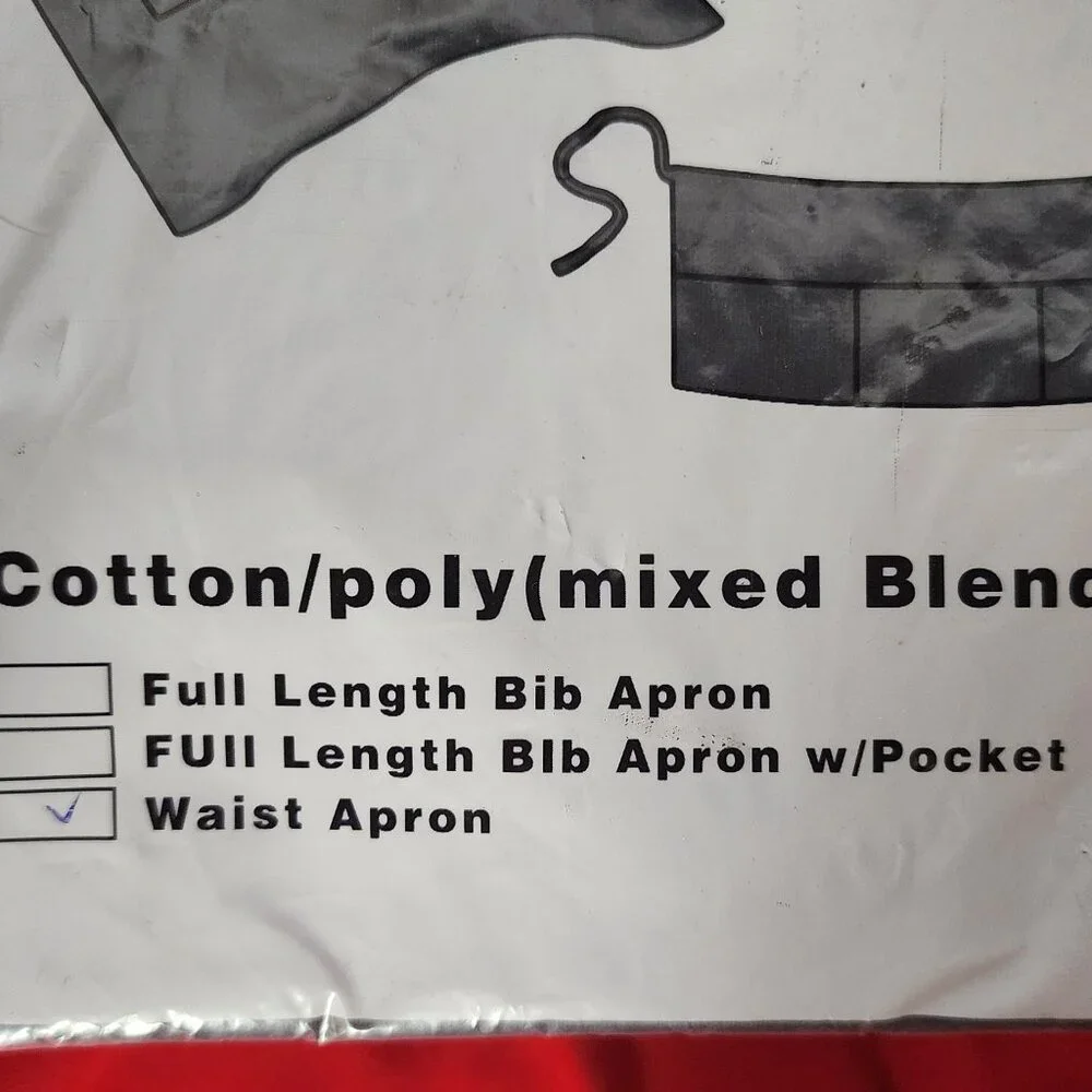 Winwear Black Cotton Poly Three Pocket WA-1221 Professional Waist Apron OSFM